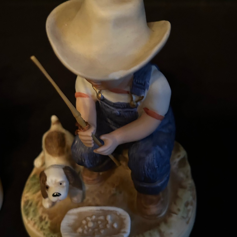 Denim Days Figurine #1504 After Chores By Homco 1985  Home Interiors - Picture 9 of 10